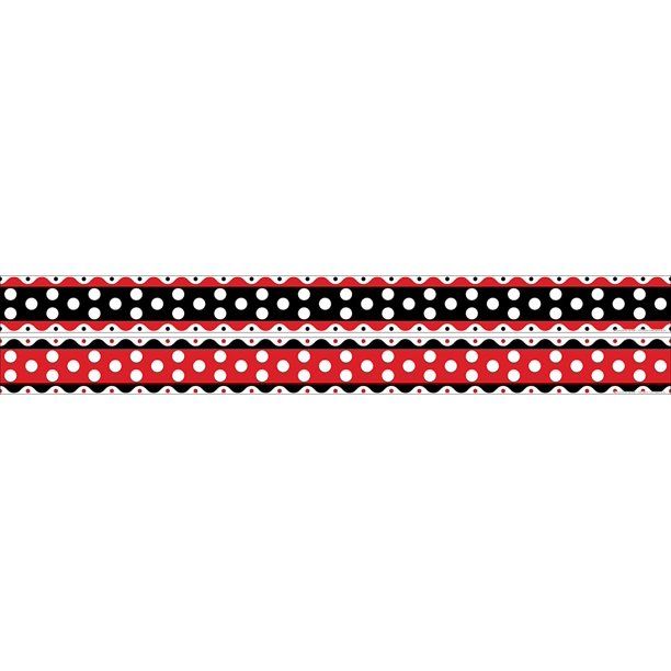 Photo 1 of Barker Creek Double-Sided Border, Just Dotty Border for Bulletin Boards, Reception Areas, Halls, Break Rooms, Office Products, Classroom Decor, 3” x 35’ (980)
