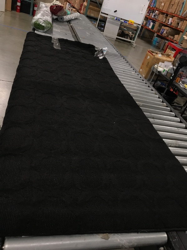 Photo 1 of 3FT X 8FT BLACK RUG WITH DESIGN