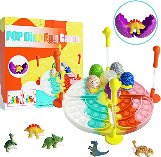 Photo 1 of Kids Toys Pop Its Dinosaur Eggs Games Easter Toys Games for boys girls gifts It Party Favors for Kids Adults Autism ADHD Stress Relief, Silicone Push Bubble Sensory Toys
