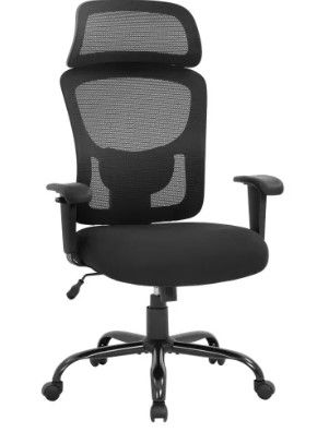 Photo 1 of Big and Tall Office Chair 400lbs Wide Seat Executive Desk Chair with Lumbar Support Adjustable Armrest Ergonomic Headrest High Back Mesh Computer Chai
