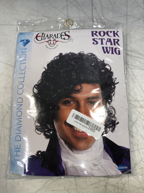 Photo 2 of Charades unisex adults Rock Star Adult Costume Wig, As Shown, One Size US