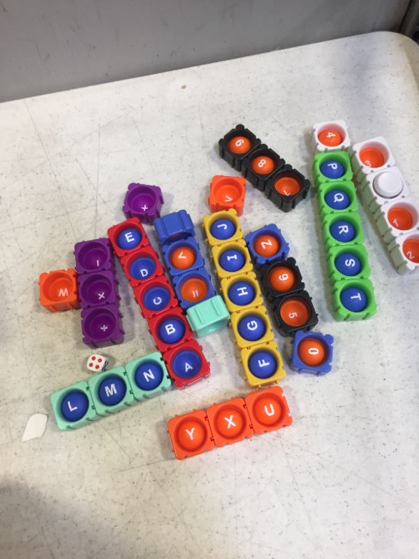 Photo 3 of 44Pcs Big Fidget Blocks, vodvob Push Pop Bubble Fidget Sensory Toy, Simple Dimple Building Blocks Decompression Autism Toys for Kids, Children and Teenagers
