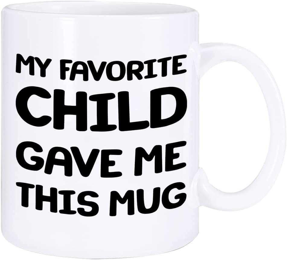 Photo 1 of  Mothers Day Gifts for Mom from Daughter Son Kids Children, 11oz My Favorite Child Gave Me This Mug, Novelty Funny Coffee Mugs, Birthday Mother Father's Gift Ideas Christmas Presents
