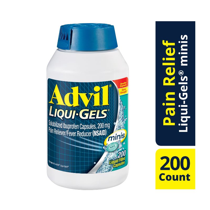 Photo 1 of Advil Liqui-Gels Minis 200-Count Pain Reliever Capsules
EXP 06/2024