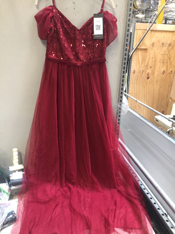 Photo 3 of A-Line Sweetheart Neckline Ruffle Sleeve Tulle Wholesale Bridesmaid Dress
MEDIUM