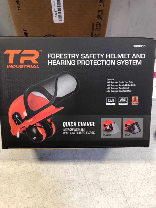 Photo 5 of  TR Industrial Forestry Safety Helmet and Hearing Protection System (Orange)
