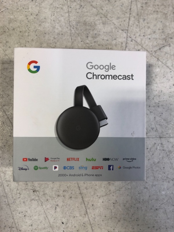 Photo 2 of Google Chromecast - Streaming Device with HDMI Cable - Stream Shows, Music, Photos, and Sports from Your Phone to Your TV
