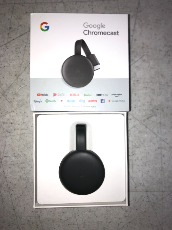 Photo 3 of Google Chromecast - Streaming Device with HDMI Cable - Stream Shows, Music, Photos, and Sports from Your Phone to Your TV
