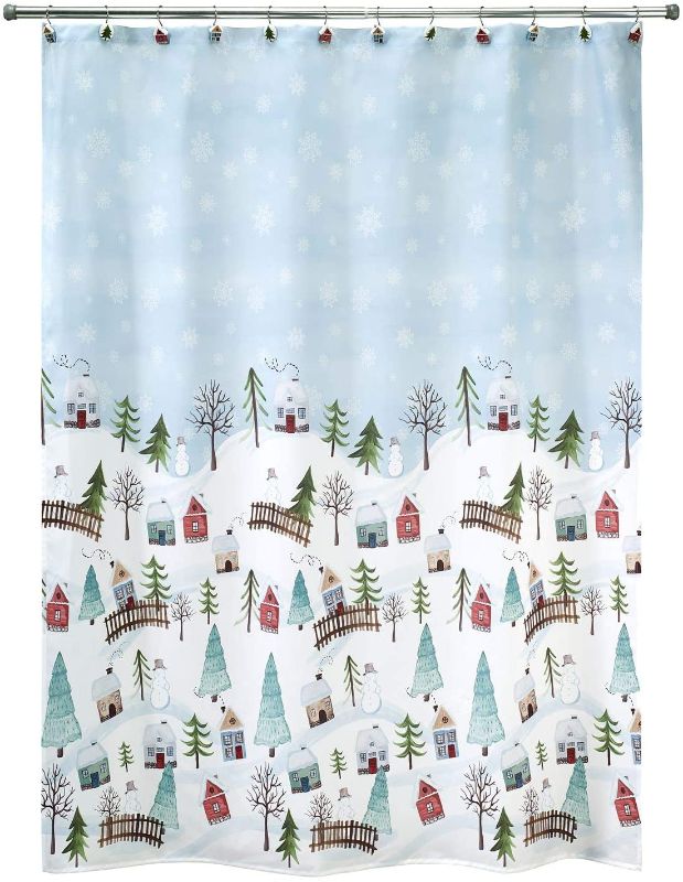 Photo 1 of Avanti Linens Christmas Village Shower Curtain, Multicolor
