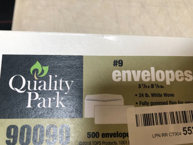 Photo 3 of Quality Park Business Envelopes Super White, #9