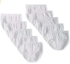 Photo 1 of Hanes Women's Cotton Brief Underwear Multi-packs (Size 8)