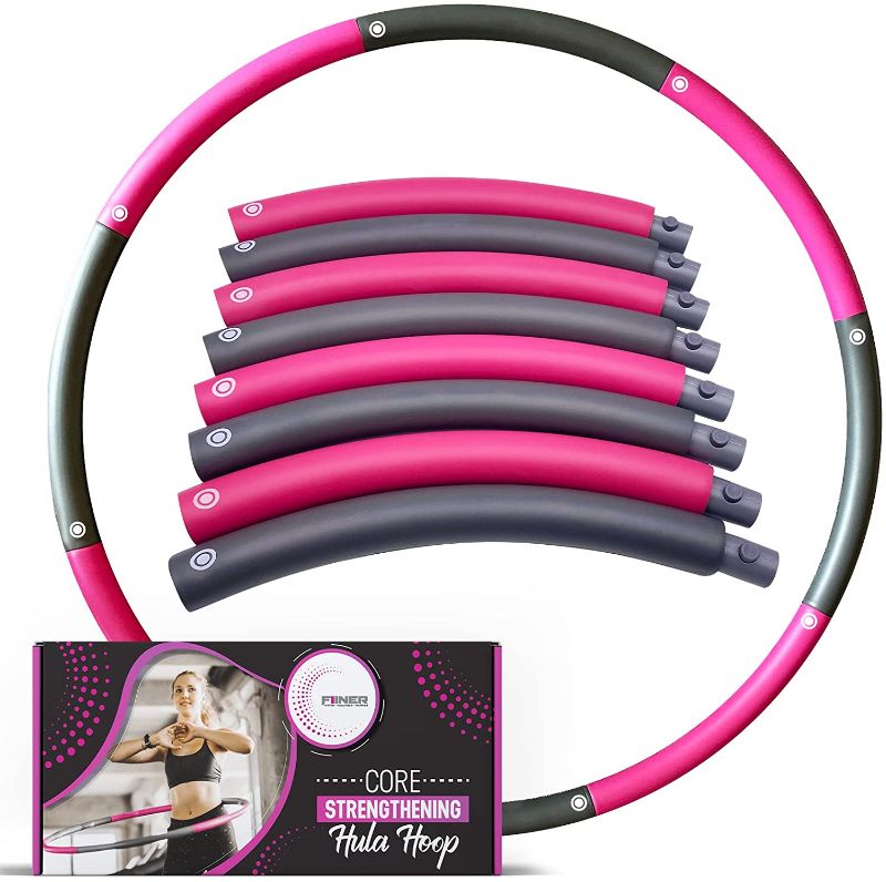 Photo 1 of  Exercise Hoop for Adults, Weighted Fitness Hoop for Exercise-2lb, 8 Section Detachable Design-Professional Soft Workout Hoop