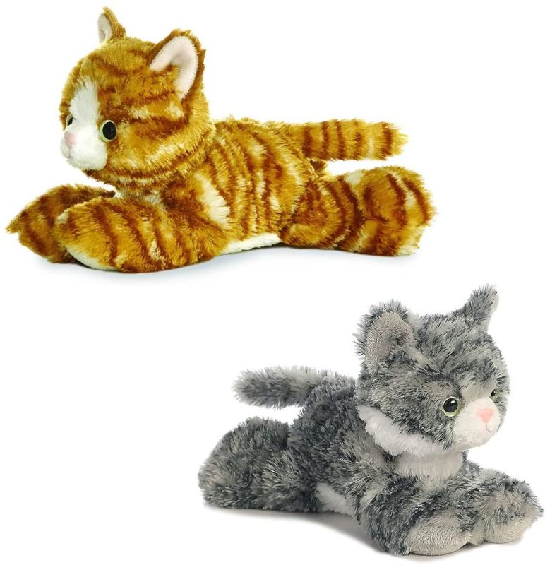 Photo 1 of Aurora Molly Orange & Lily Gray 8" Mini Tabby Plush Cat Bundle
