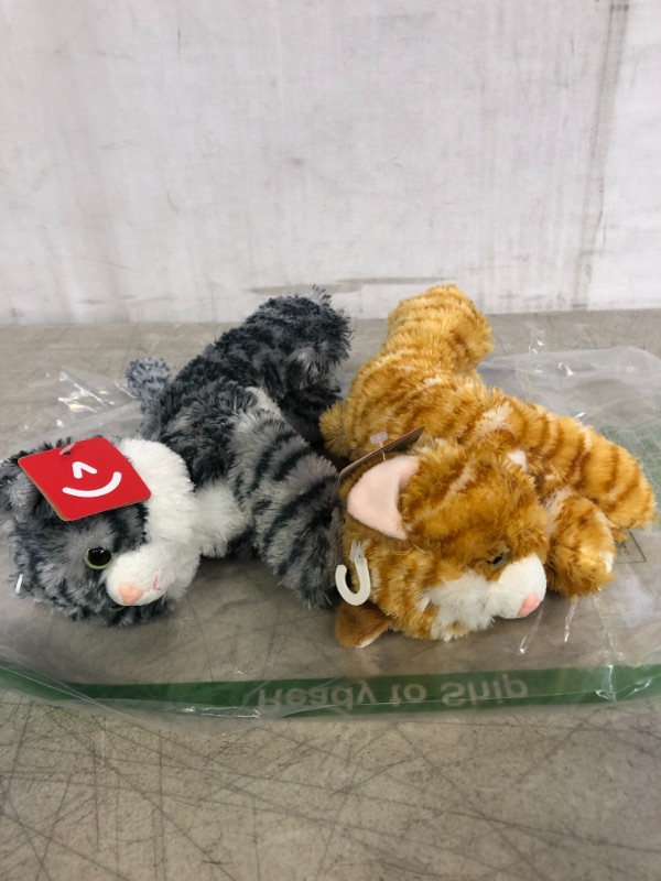 Photo 2 of Aurora Molly Orange & Lily Gray 8" Mini Tabby Plush Cat Bundle
