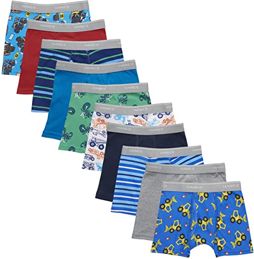 Photo 1 of Hanes Boys' Toddler 10-Pack Tagless Super Soft Boxer Briefs SIZE 4T