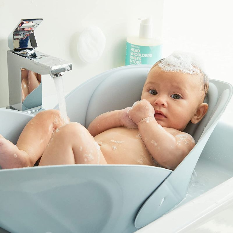 Photo 1 of Soft Sink Baby Bath by Frida Baby Easy to Clean Baby Bathtub + Bath Cushion That Supports Baby's Head BOX OPENED / POSSIBLY NOT USED 
