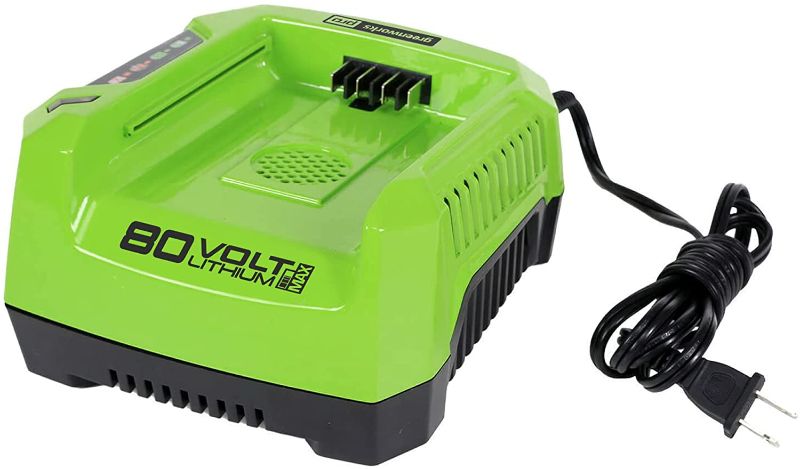 Photo 1 of Greenworks Pro 80V Lithium Ion Single Port Rapid Battery Charger GCH8040 UNABLE TO TEST FOR PROPER FUNCTION 
