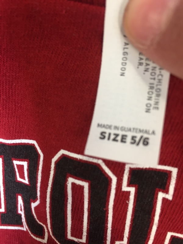 Photo 2 of kids red shirt size 5/6 