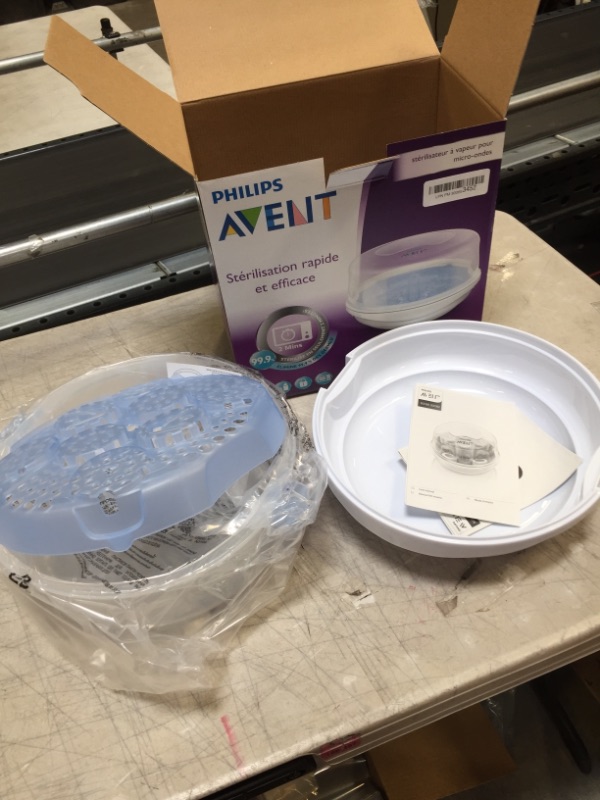 Photo 1 of Philips AVENT Microwave Steam Sterilizer for Baby Bottles, Pacifiers, Cups and More, SCF281/05

