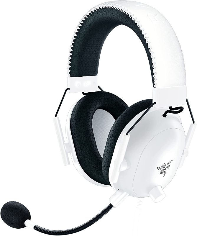 Photo 1 of Razer BlackShark V2 Pro Wireless Gaming Headset: THX 7.1 Spatial Surround Sound - 50mm Drivers - Detachable Mic - for PC, PS5, PS4, Switch, White UNABLE TO TEST FOR PROPER FUNCTION 
