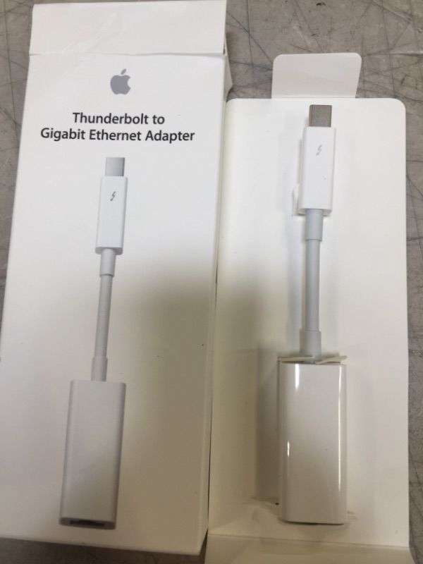 Photo 2 of Apple Thunderbolt to Gigabit Ethernet Adapter BOX OPENED POSSIBLY USED 
