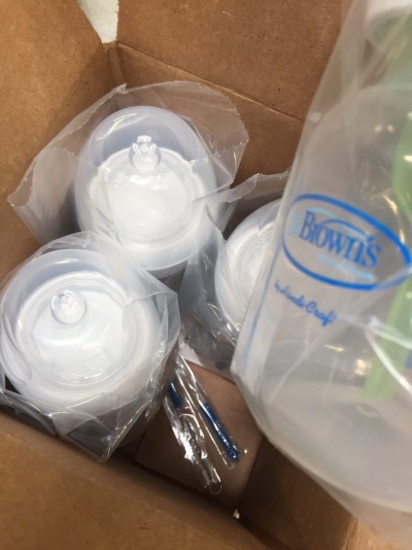 Photo 1 of Dr. Brown's Options+ Wide-Neck Bottle, Level 1 Nipple, 5 Ounce (Pack of 4)
