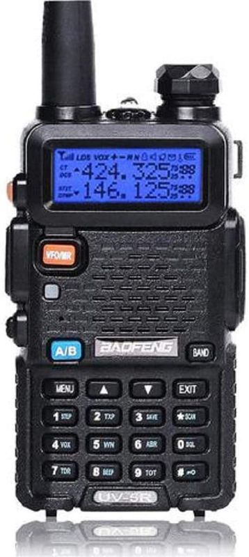 Photo 1 of Baofeng UV-5R Two Way Radio Dual Band 144-148/420-450Mhz Walkie Talkie 1800mAh Li-ion Battery(Black)--missing antenna
