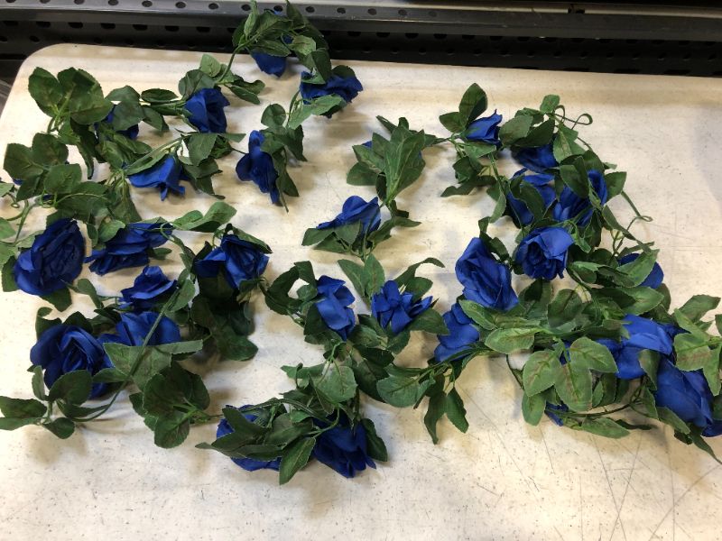 Photo 1 of 2 PACK OF BLUE FLOWER GARLAND 15 FT 