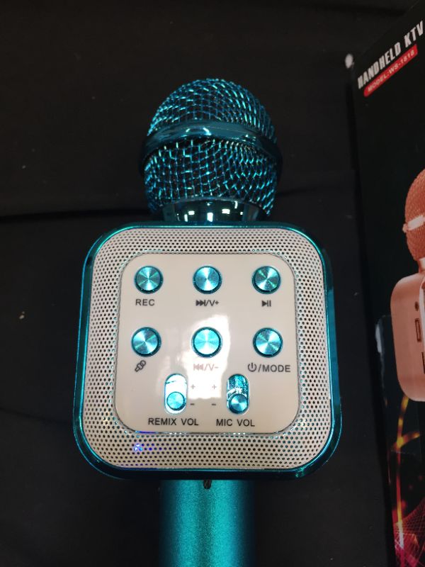 Photo 2 of Handheld KTV wireless microphone speaker ( MISSING CHARGING CORD ) 
