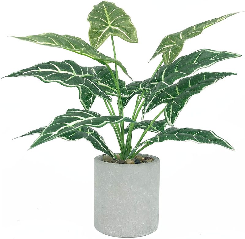 Photo 1 of LUBERDUSH Fake Plants Artificial Potted Plastic 16" Small Faux Greenery Plant Decoration for Home Farmhouse Office Desk Décor Indoor
