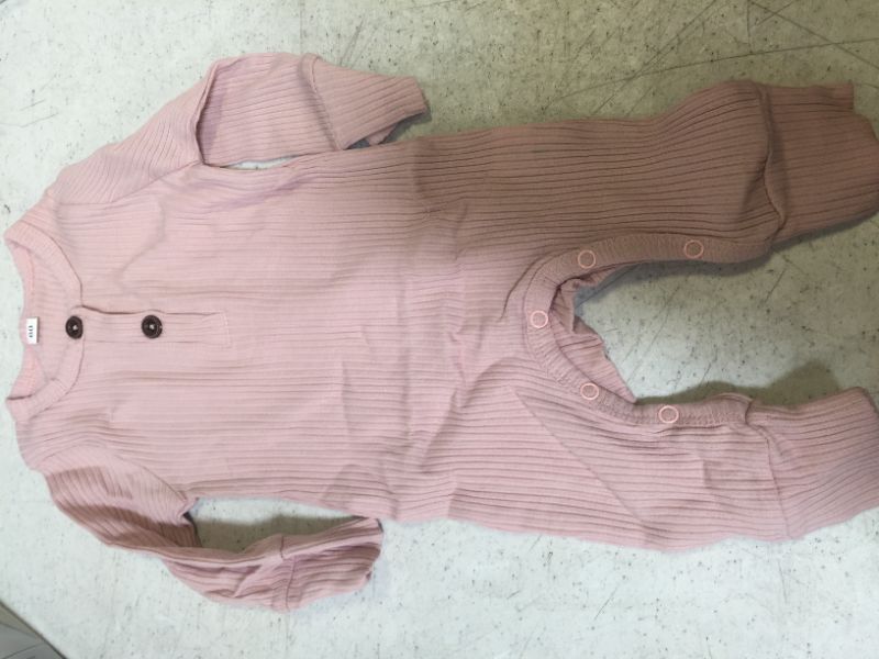 Photo 1 of BABY SOLID COLOR ROMPER LONG SLEEVE ONE-PIECE 0-3mo