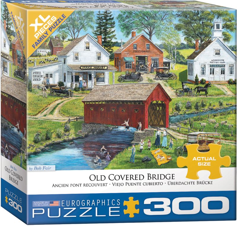 Photo 1 of Old Covered Bridge by Bob Fair 300-Piece Puzzle