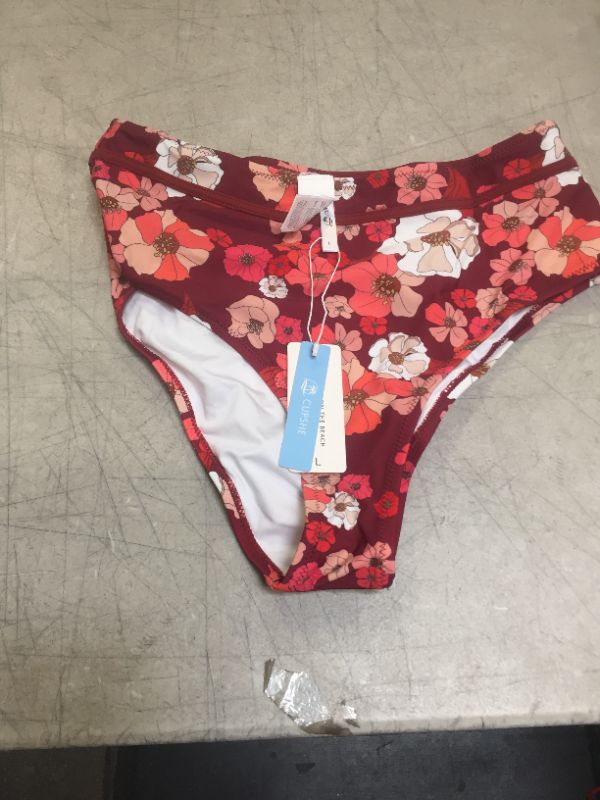 Photo 2 of CUPSHE Paige Floral Mid Waisted Bikini Bottom---LARGE---
