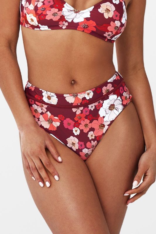 Photo 1 of CUPSHE Paige Floral Mid Waisted Bikini Bottom---LARGE---
