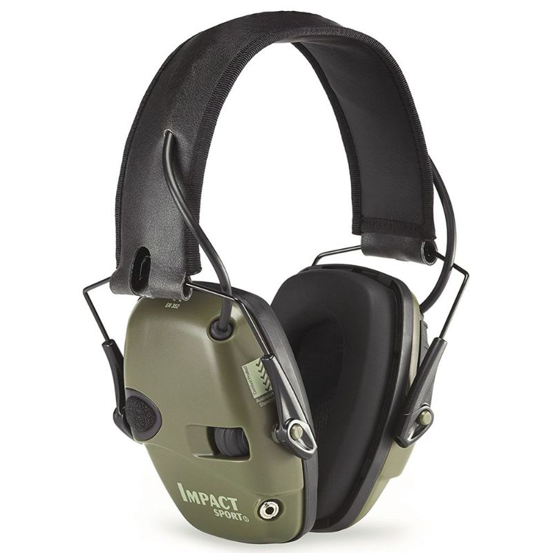 Photo 1 of Howard Leight By Honeywell Impact Sport Sound Amplification Electronic Shooting Earmuff, Hunter Green - R-01526
