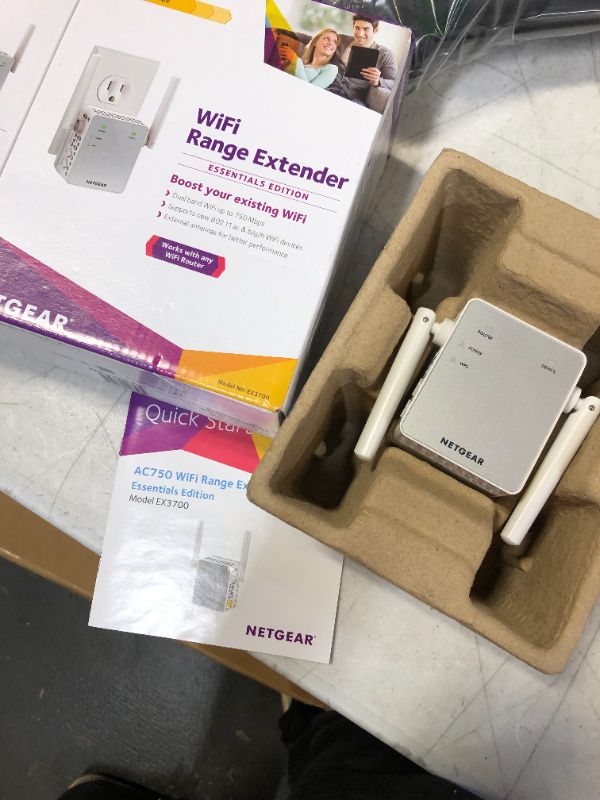 Photo 2 of NETGEAR Wi-Fi Range Extender EX3700 - Coverage Up to 1000 Sq Ft and 15 Devices with AC750 Dual Band Wireless Signal Booster & Repeater (Up to 750Mbps Speed), and Compact Wall Plug Design
