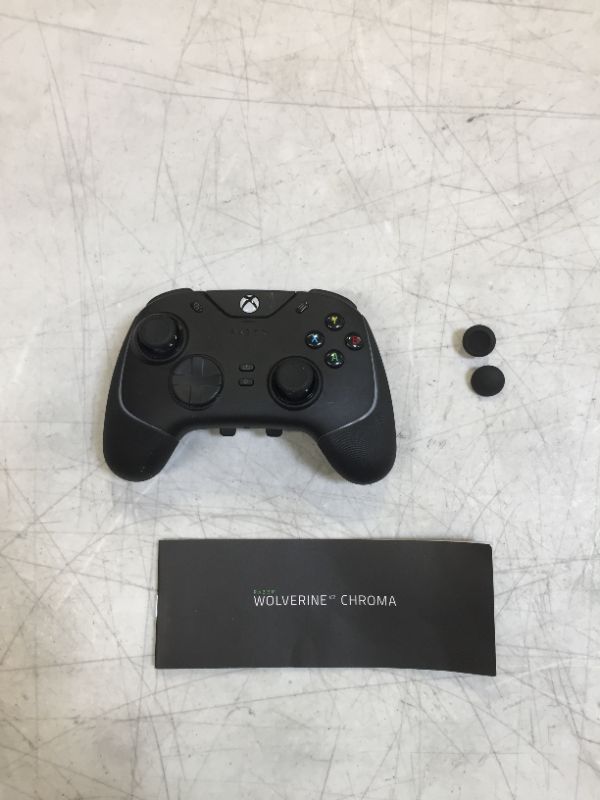 Photo 1 of Razer Wolverine V2 Chroma Wired Gaming Pro Controller for Xbox Series X|S, Xbox One, PC: RGB Lighting - Remappable Buttons & Triggers - Mecha-Tactile Buttons & D-Pad - Trigger Stop-Switches - Black
