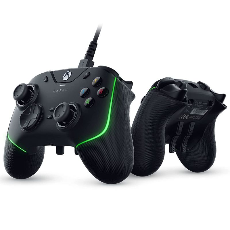 Photo 1 of Razer Wolverine V2 Chroma Wired Gaming Pro Controller for Xbox Series X|S, Xbox One, PC: RGB Lighting - Remappable Buttons & Triggers - Mecha-Tactile Buttons & D-Pad - Trigger Stop-Switches - Black
