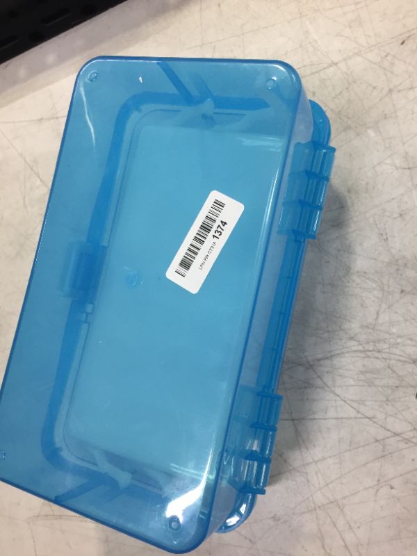 Photo 3 of 13 inches wide  fishing bait box color blue