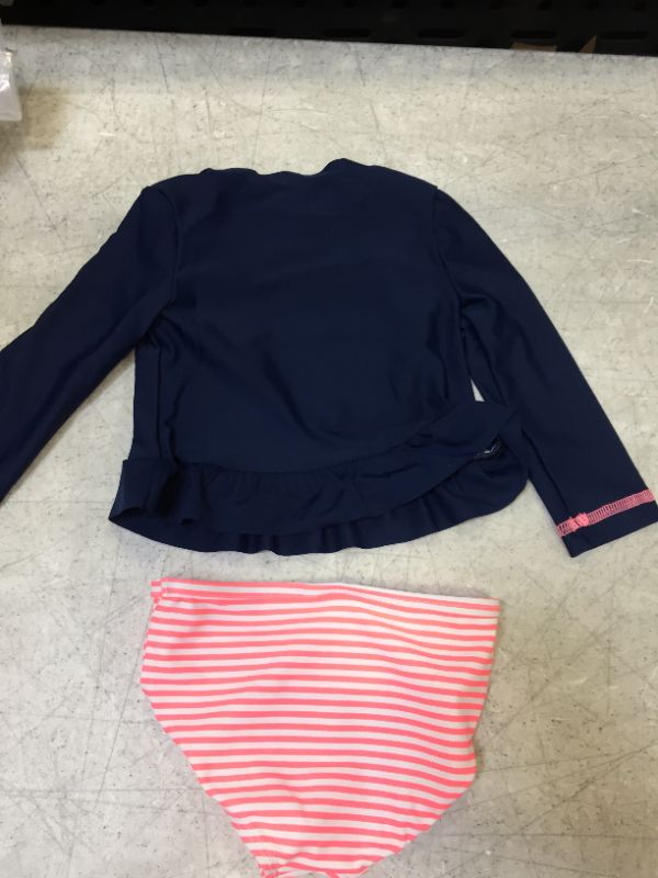 Photo 1 of little girls toddlers swimwear color blue and pink size 6-9 months 