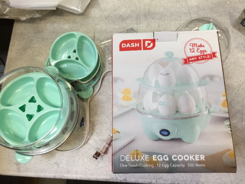 Photo 2 of Dash DEC012AQ Deluxe Rapid Egg Cooker: Electric, 12 Capacity for Hard Boiled, Poached, Scrambled