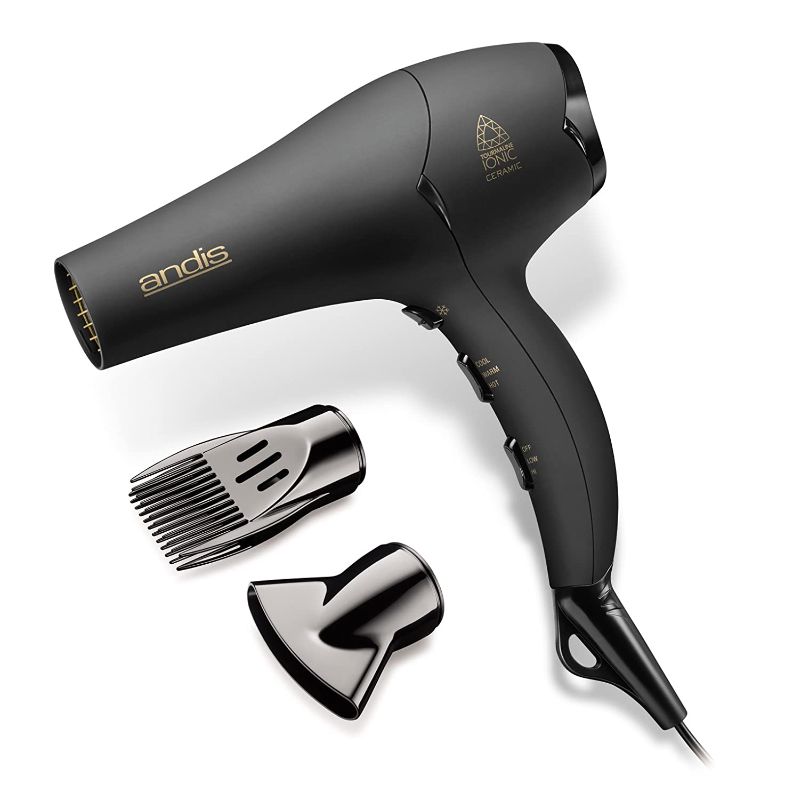 Photo 1 of Andis 80480 1875-Watt Tourmaline Ceramic Ionic Hair Dryer, Soft Grip Black
