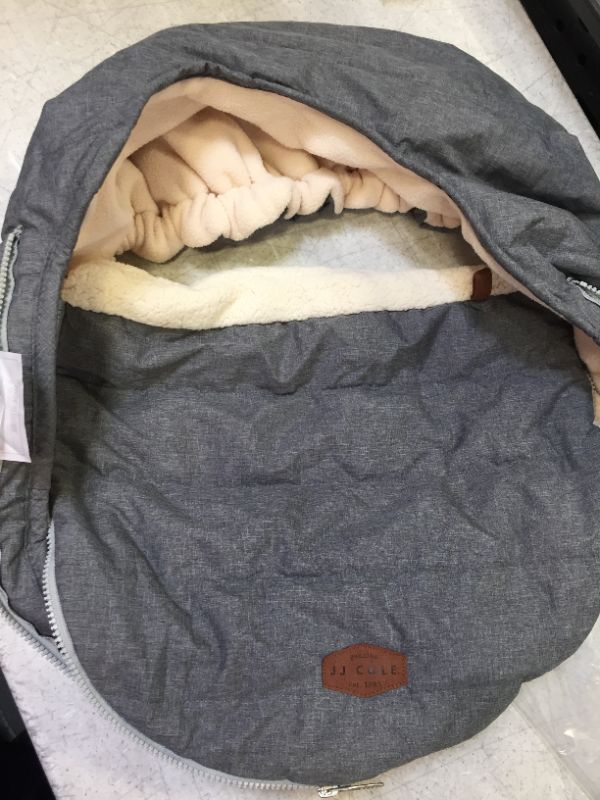 Photo 1 of JJ Cole Infant Car Seat Cover, Winter Resistant Stroller and Baby Carrier Cover, Heather Grey