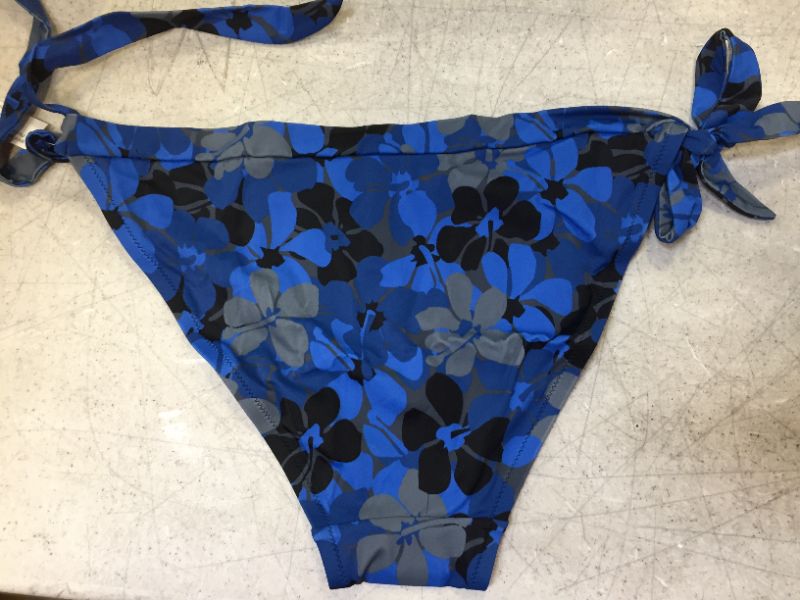Photo 3 of Amazon Essentials Women's Side Tie Bikini Swimsuit Bottom size large color blue 