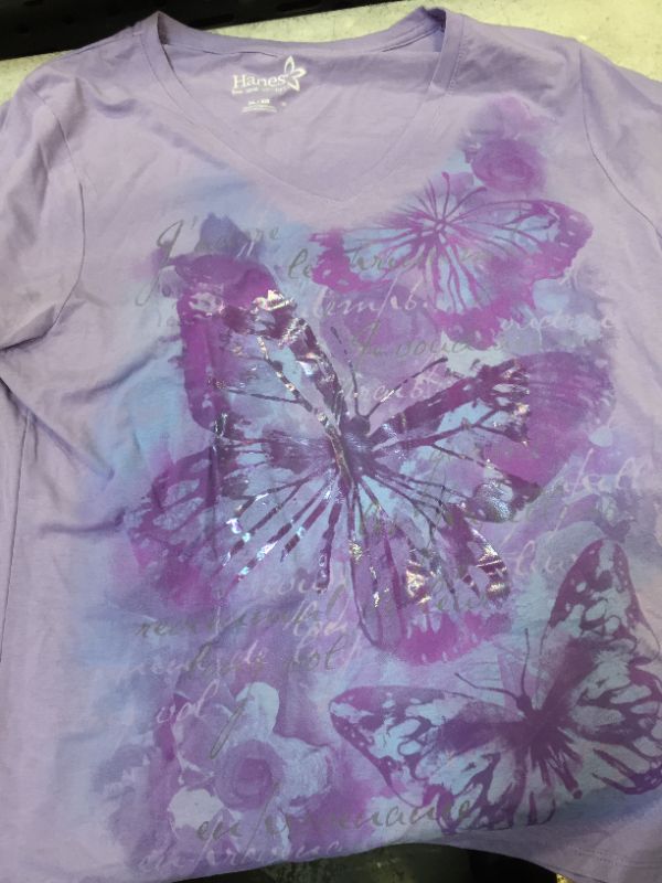 Photo 1 of womens shirt butterfly style color purple size extra large 
