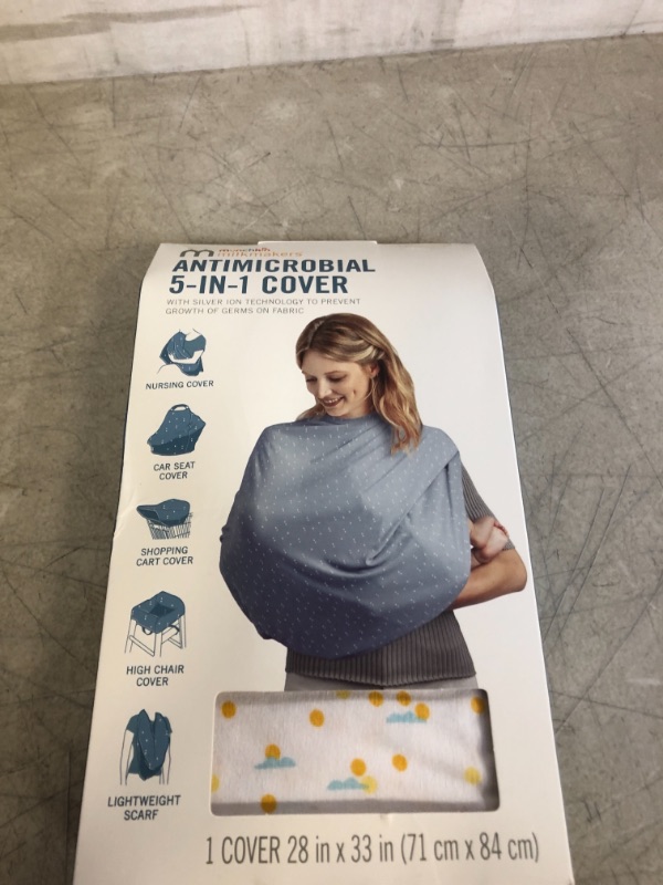 Photo 1 of Munchkin Milkmakers 5-in-1 Nursing Cover, Quiet Skies, Grey
