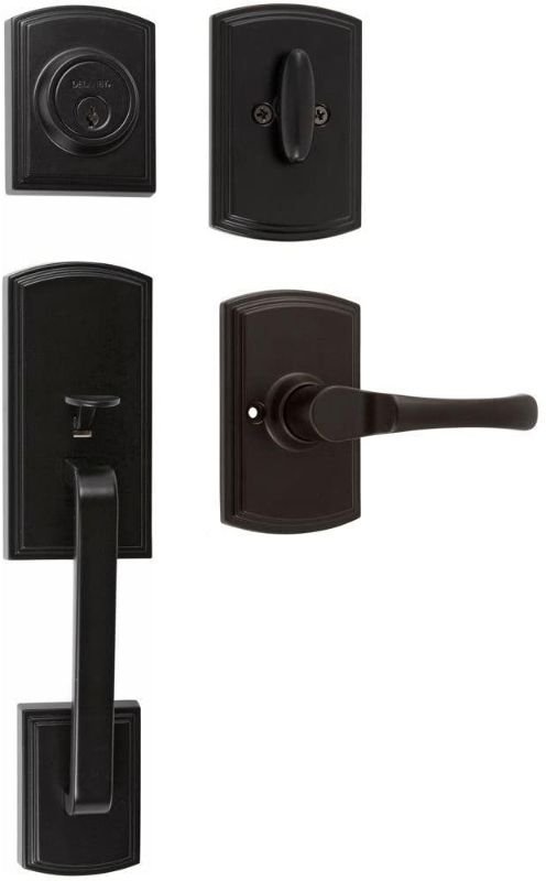 Photo 1 of Delaney Hardware 374004AR Artino Handlesest, Single Cylinder Handleset, Black
