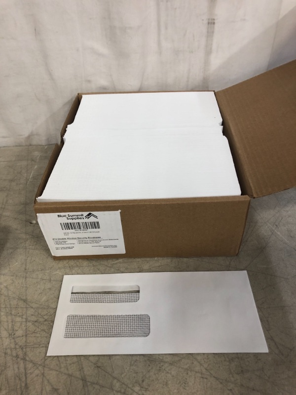 Photo 1 of 500 No. 10 Flip and Seal Double Window Security Envelopes - Perfect Size for Multiple Business Statements, Quickbooks Invoices, and Return Envelopes -Number 10 Size 4 1/8 X 9 ½ Inch
