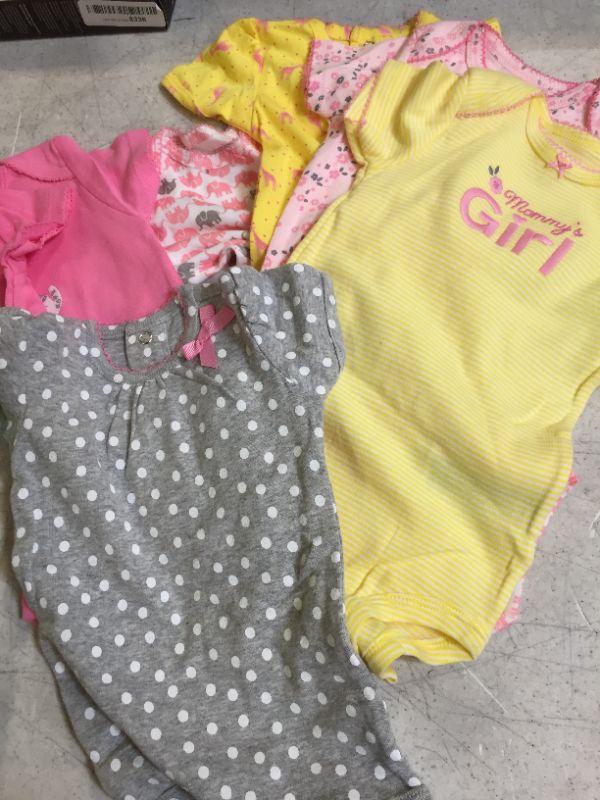 Photo 1 of Simple Joys by Carter's Baby Girls 6-Pack Short-Sleeve Bodysuit, Pink/Yellow, 6-9mo