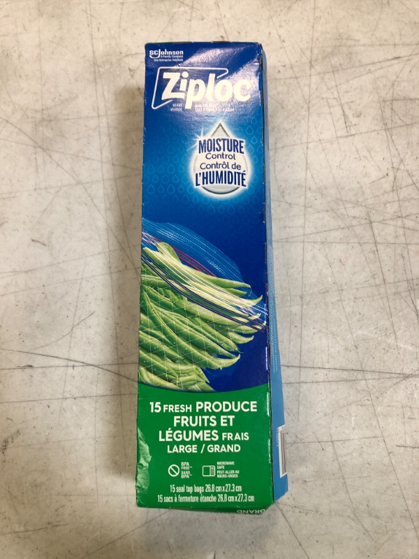 Photo 2 of Ziploc Fresh Produce Bags Large - 15 Bag Count
